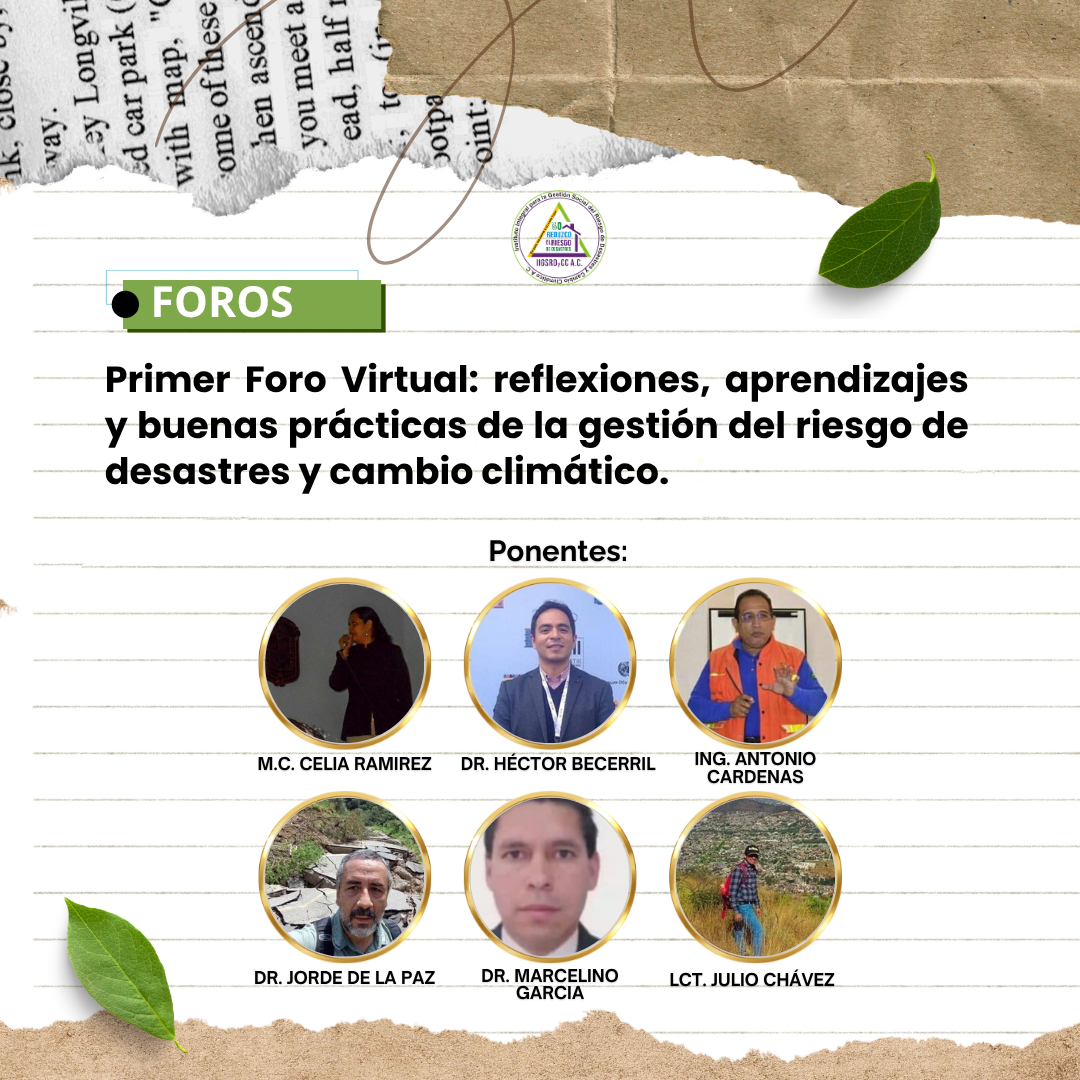 Cartel del Primer Foro Virtual sobre gestión del riesgo de desastres y cambio climático